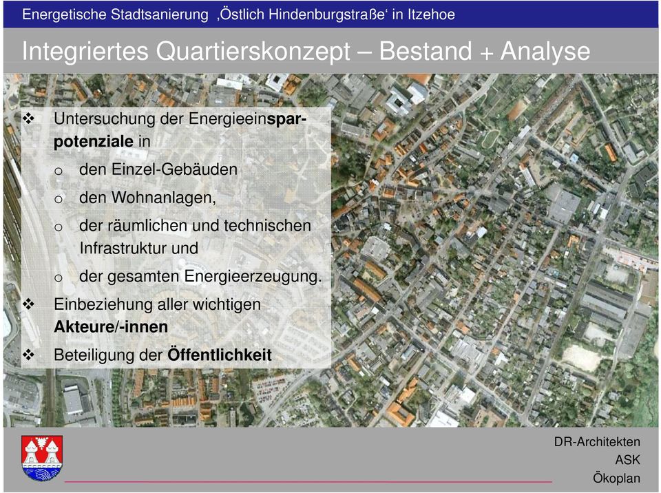 Wohnanlagen, der räumlichen und technischen Infrastruktur und der