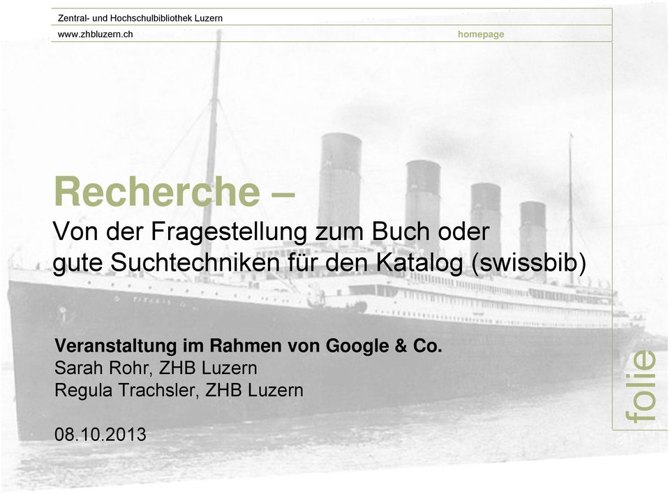 Veranstaltung im Rahmen von Google & Co.