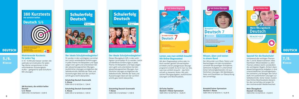 Klasse ISBN 978-3-12-927248-0 9,99 Der ideale Schuljahresbegleiter! Fit werden in den wichtigsten Lerninhalten!