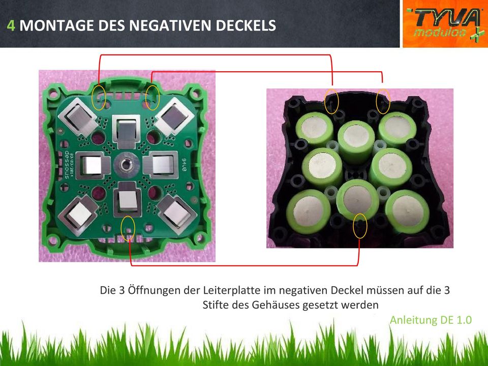 im negativen Deckel müssen auf