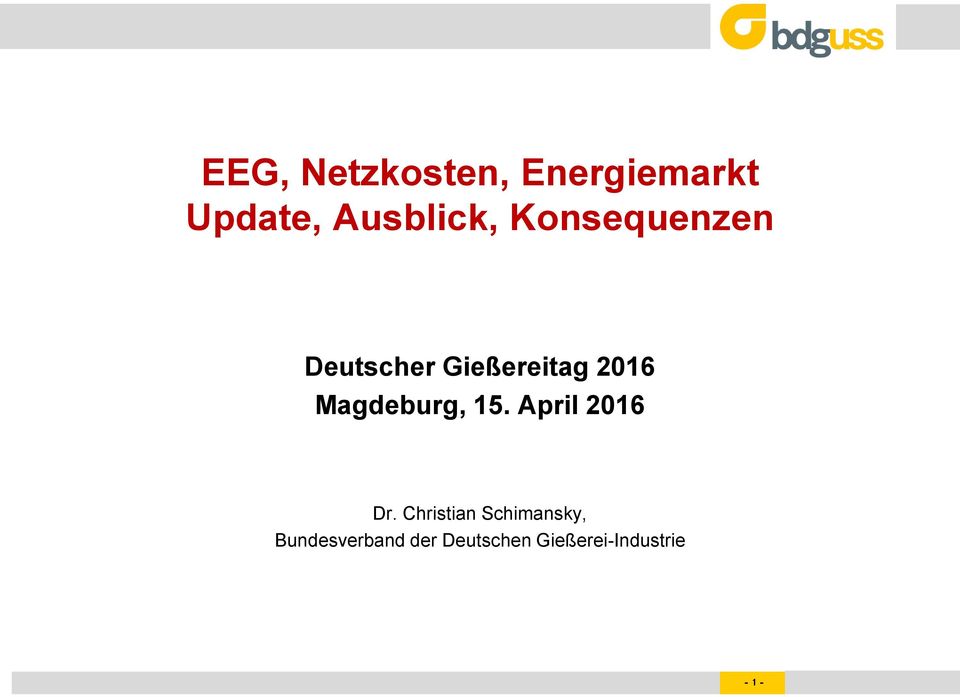 2016 Magdeburg, 15. April 2016 Dr.