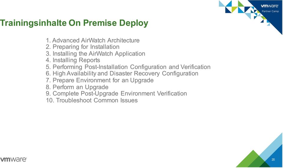 Performing Post-Installation Configuration and Verification 6.