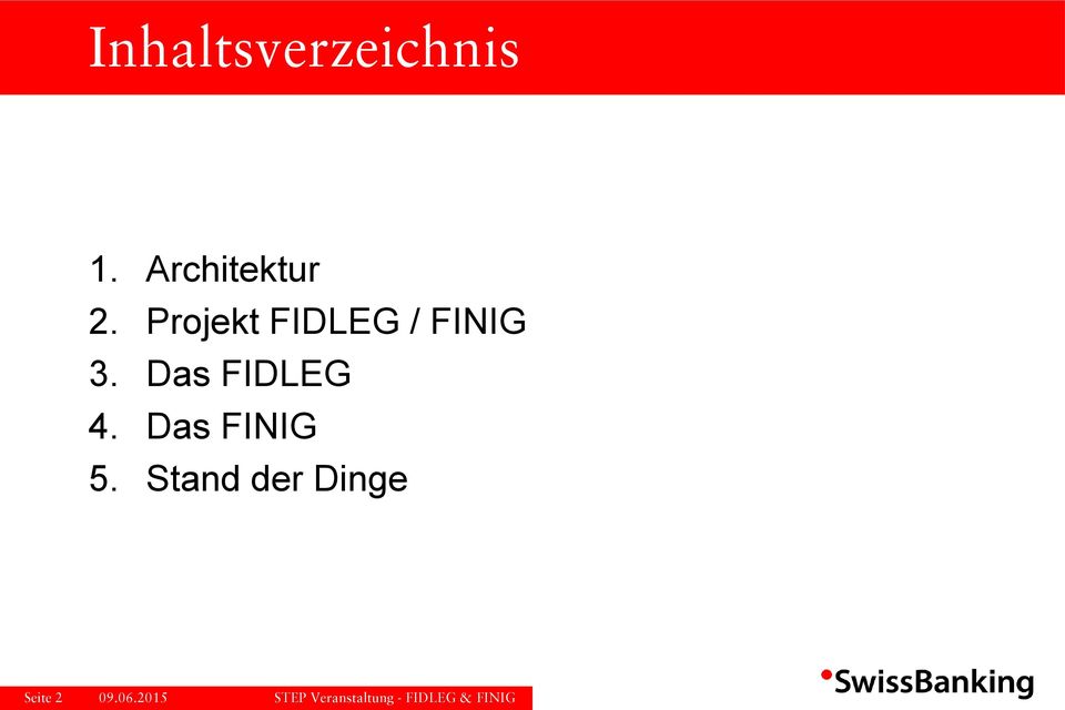 Projekt FIDLEG / FINIG 3.