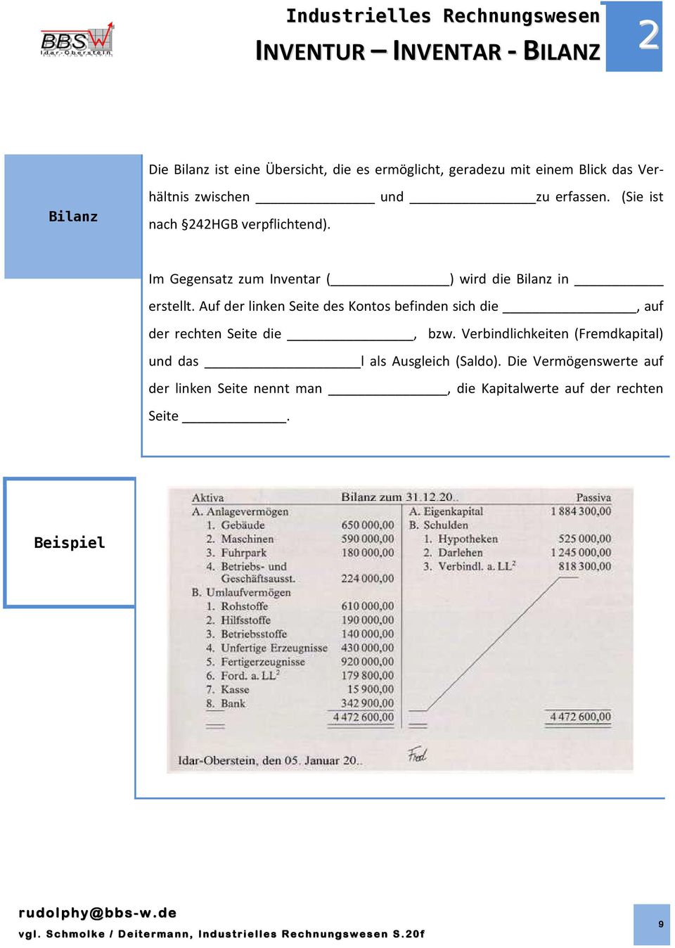 Auf der linken Seite des Kontos befinden sich die, auf der rechten Seite die, bzw.