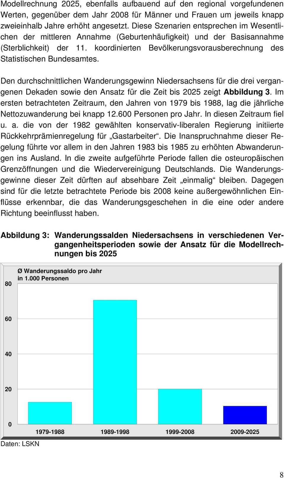 koordinierten Bevölkerungsvorausberechnung des Statistischen Bundesamtes.