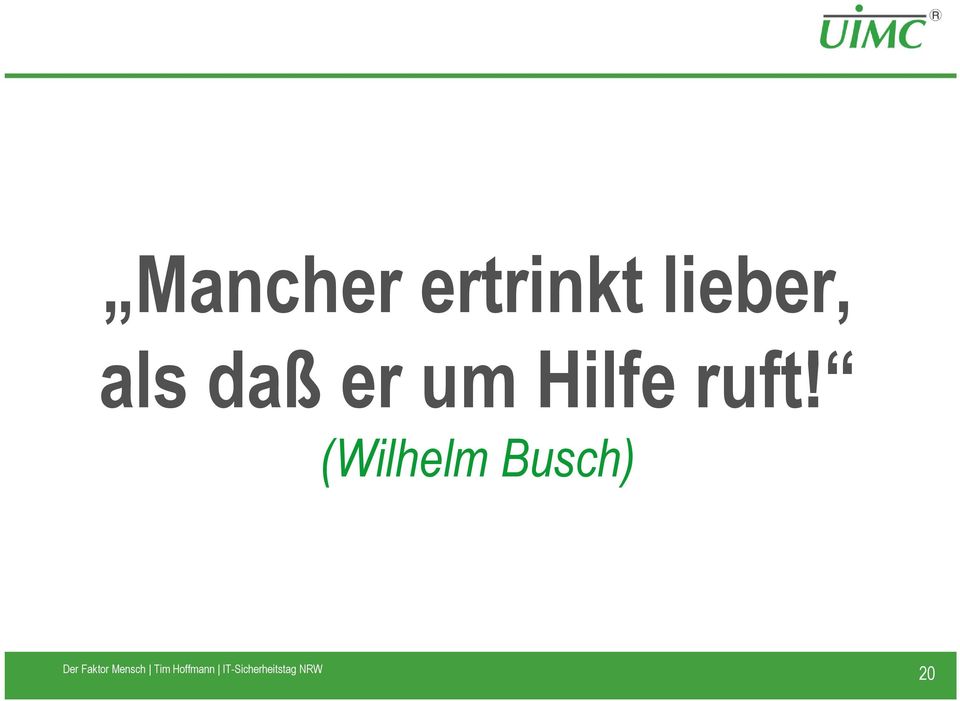 (Wilhelm Busch) Der Faktor