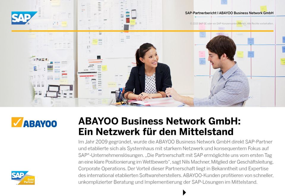 starkem Netzwerk und konsequentem Fokus auf SAP -Unternehmenslösungen.