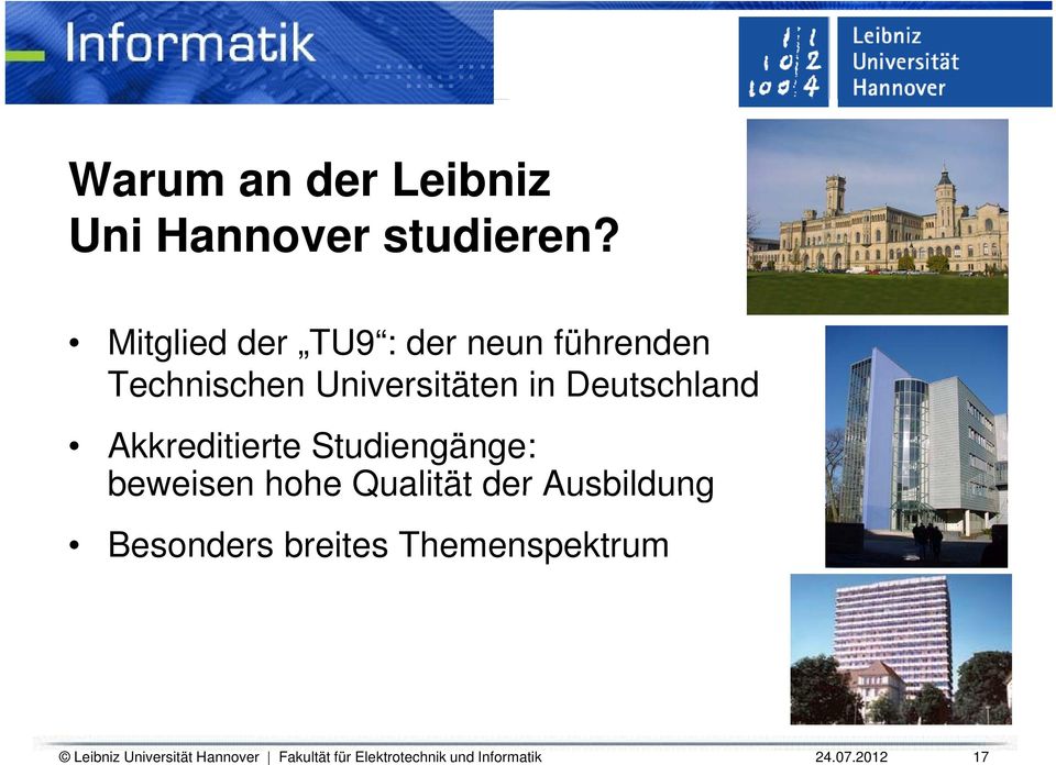 Universitäten in Deutschland Akkreditierte Studiengänge: