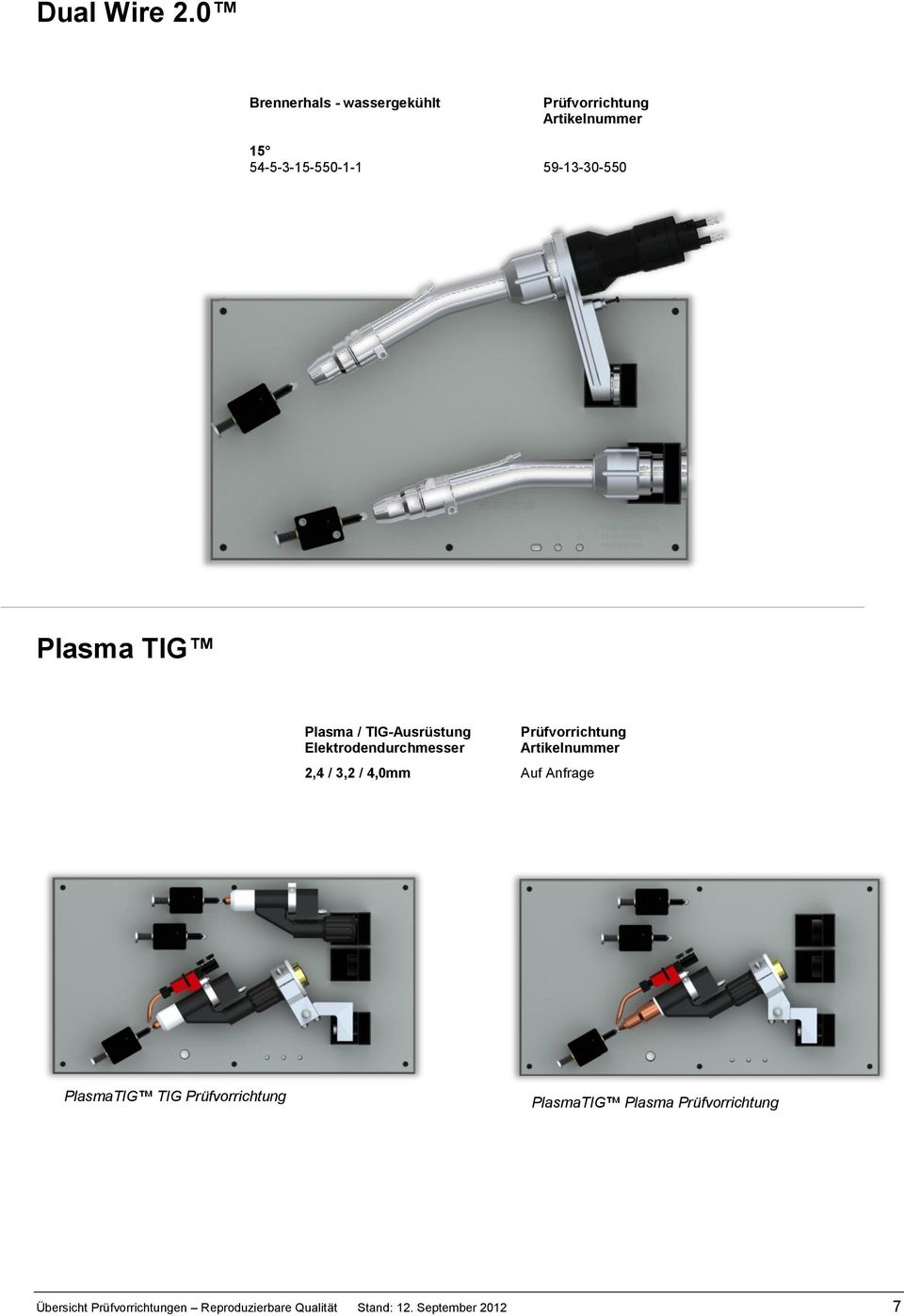 Plasma TIG Plasma / TIG-Ausrüstung Elektrodendurchmesser 2,4 /