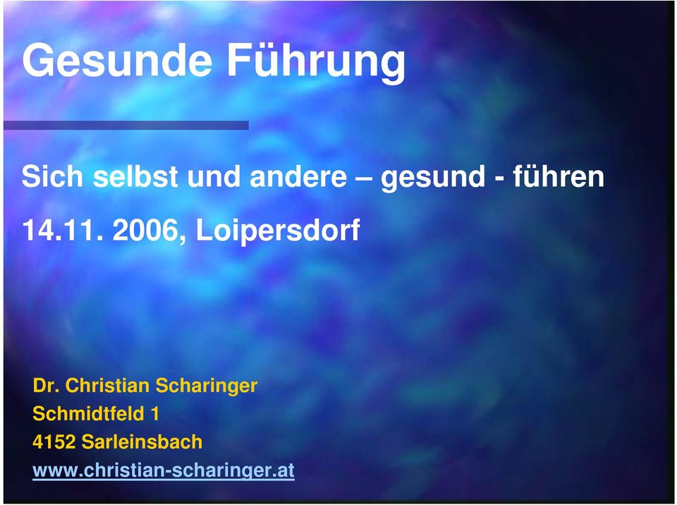 2006, Loipersdorf Dr.