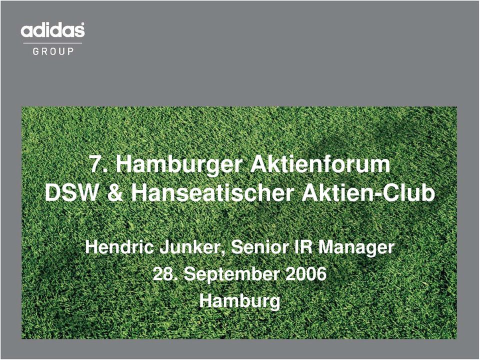 Hendric Junker, Senior IR