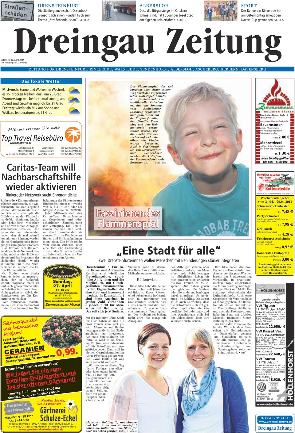 SEITE 5 Dregau Zeitung Mittwoch, 23. April 2014 109. Jahrgang / Nr.