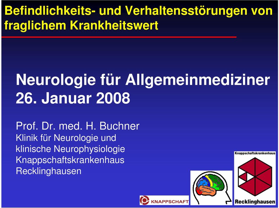 Buchner Klinik für Neurologie und