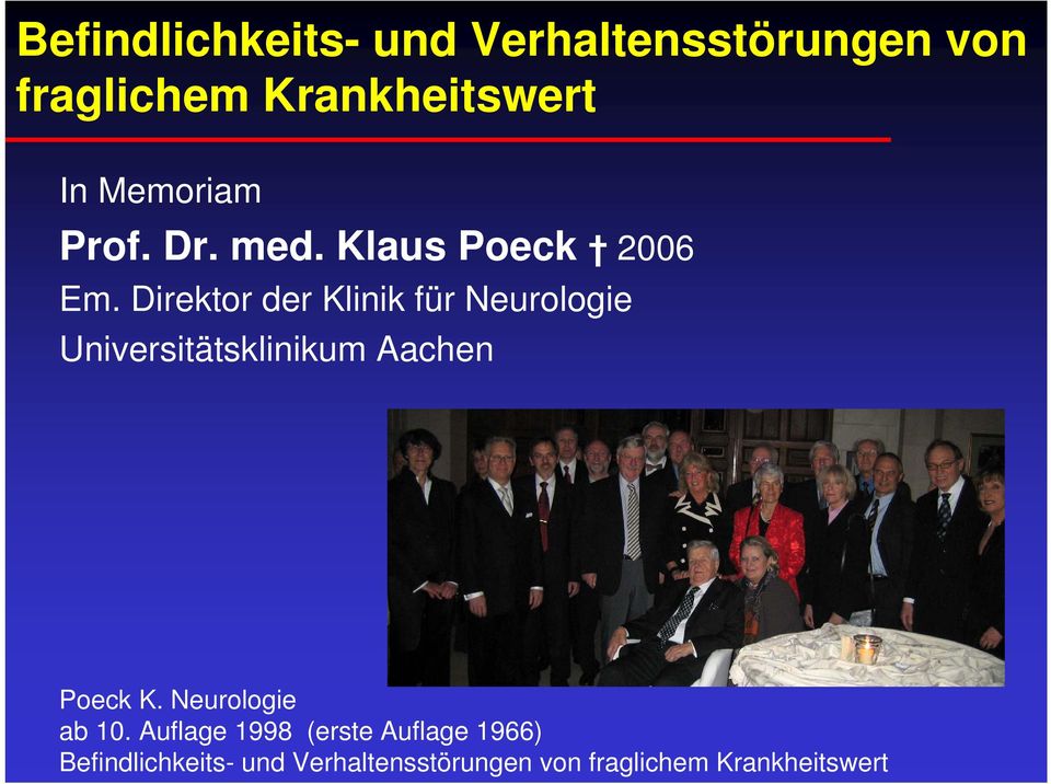 Universitätsklinikum Aachen Poeck K. Neurologie ab 10.