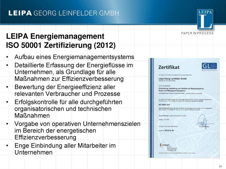 relevanten Verbraucher und Prozesse Erfolgskontrolle für alle durchgeführten organisatorischen und technischen Maßnahmen