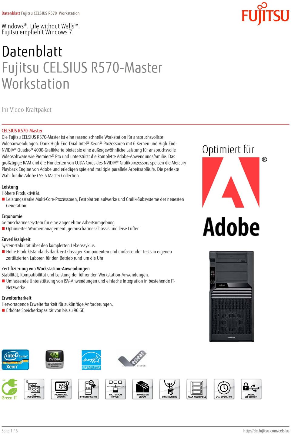 unterstützt die komplette Adobe-Anwendungsfamilie.