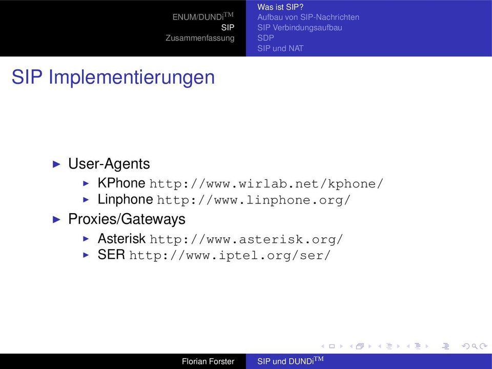 Implementierungen User-Agents KPhone http://www.wirlab.