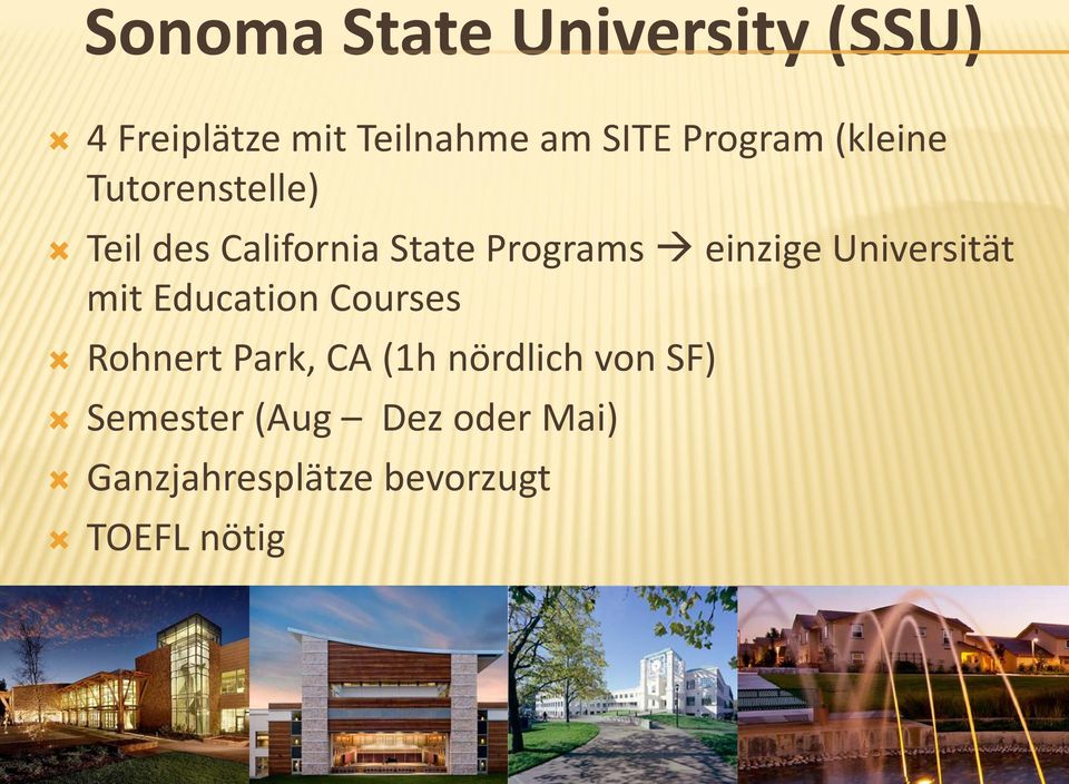 einzige Universität mit Education Courses Rohnert Park, CA (1h