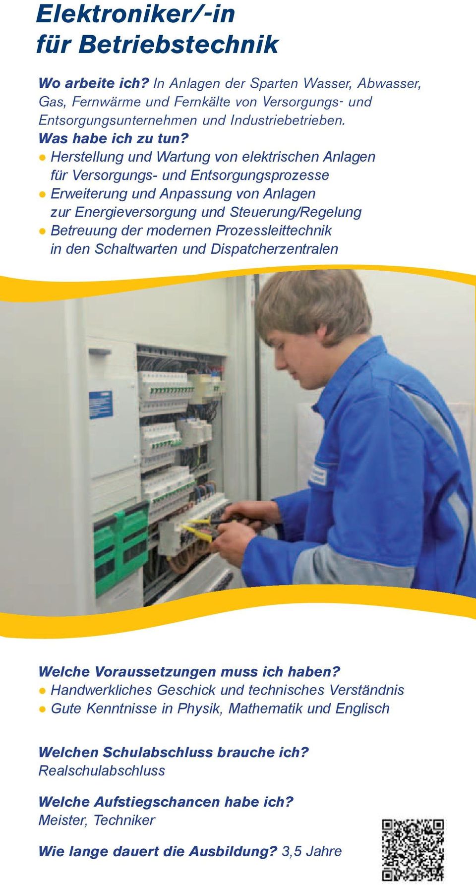 Herstellung und Wartung von elektrischen Anlagen für Versorgungs- und Entsorgungsprozesse Erweiterung und Anpassung von Anlagen zur