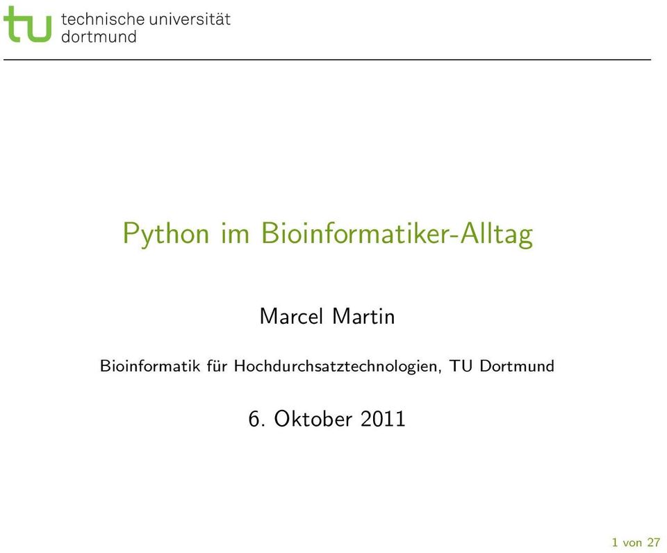 Martin Bioinformatik für