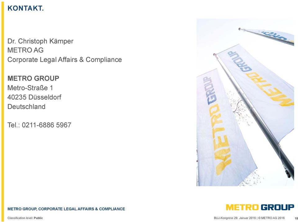 Legal Affairs & Compliance METRO GROUP