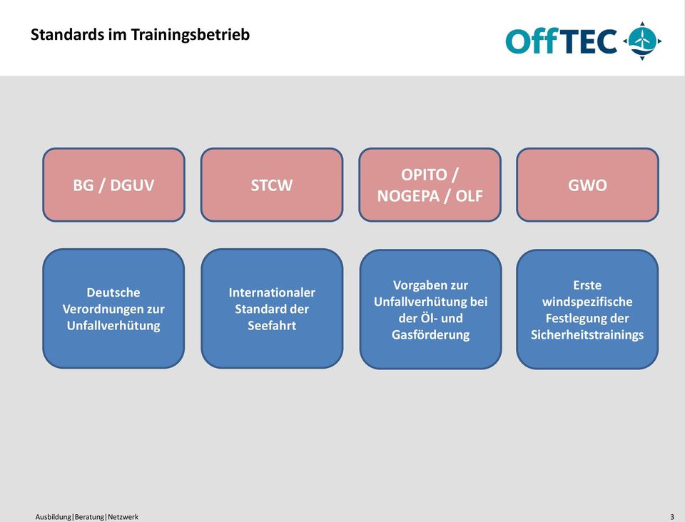 Standard der Seefahrt Vorgaben zur Unfallverhütung bei der Öl- und