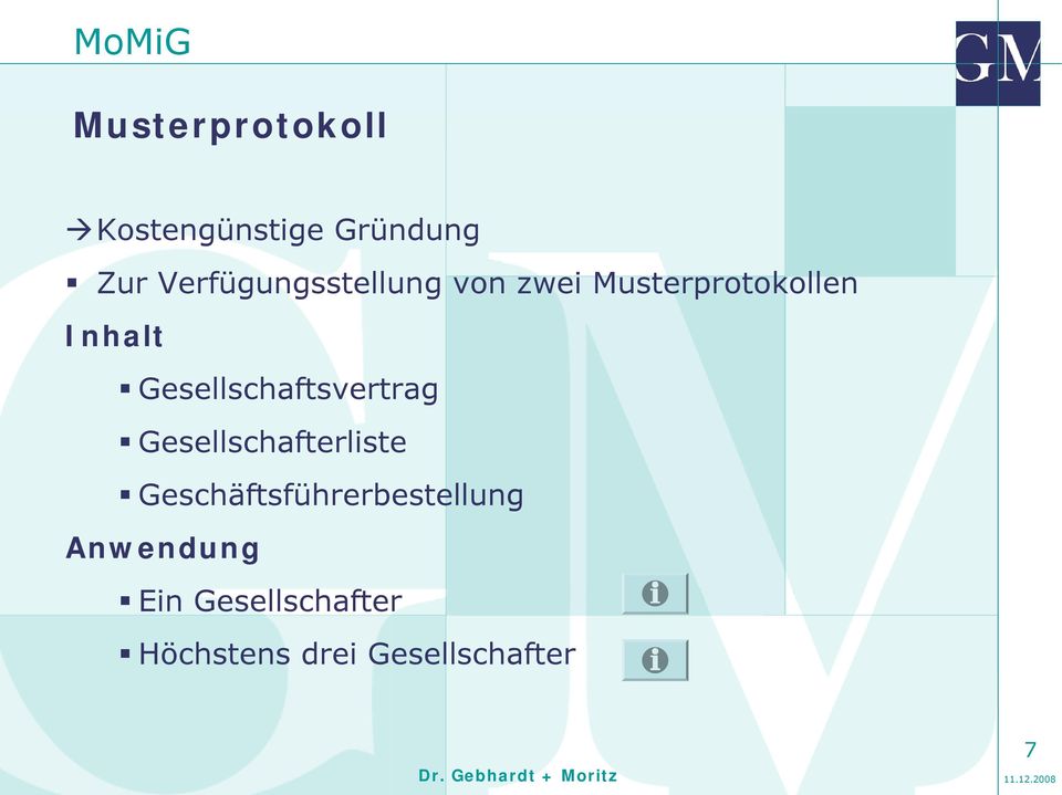 Gesellschaftsvertrag Gesellschafterliste