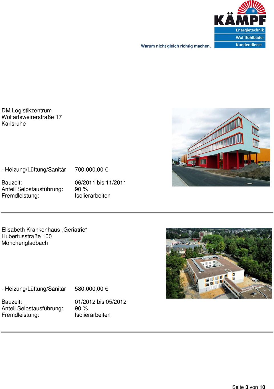 000,00 Bauzeit: 06/2011 bis 11/2011 Elisabeth Krankenhaus