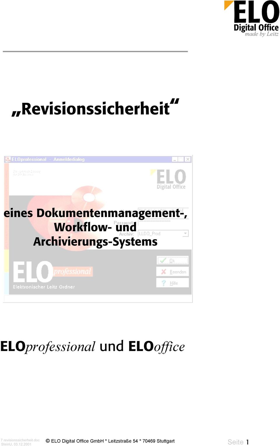 Archivierungs-Systems ELOprofessional und