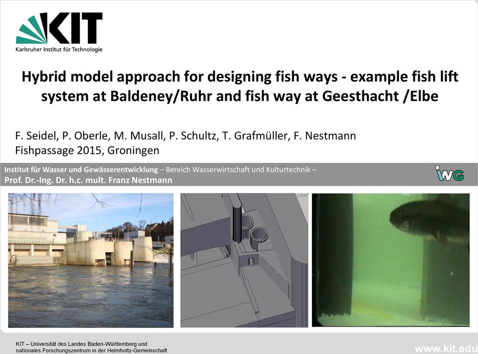 Nestmann Fishpassage 2015, Groningen Institut für Wasser und Bereich Wasserwirtschaft und Kulturtechnik Prof. Dr.