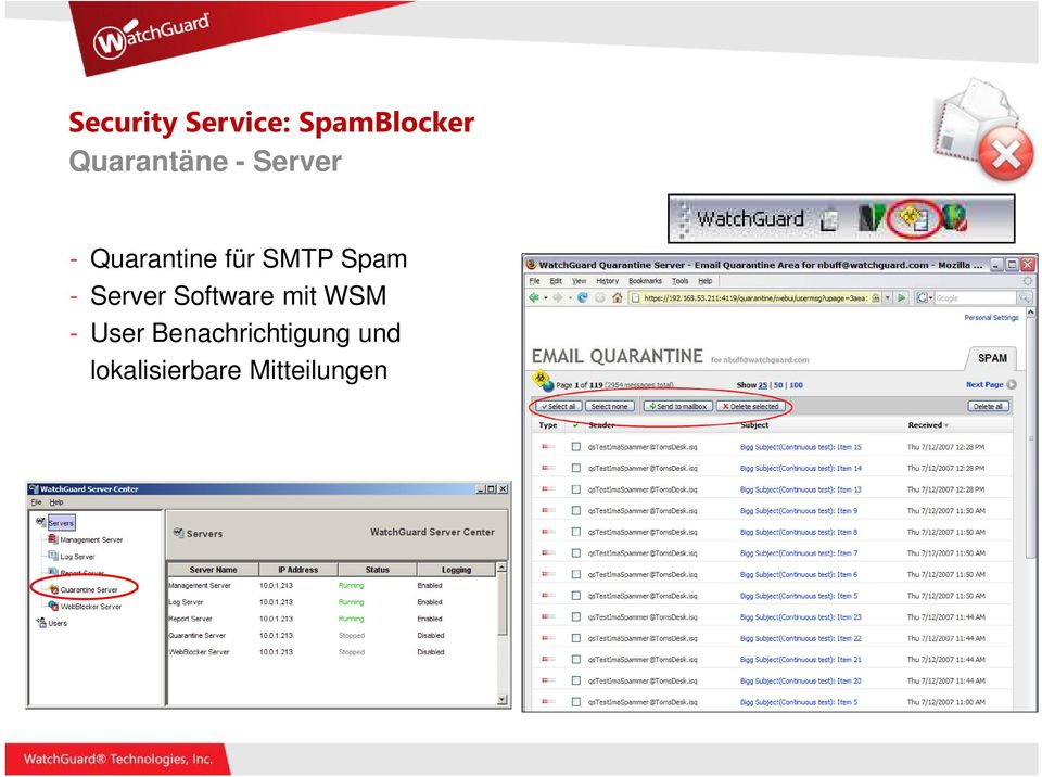 SMTP Spam - Server Software mit WSM -