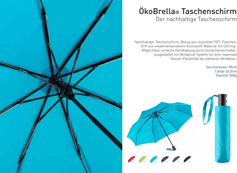 Taschenschirm Stabiler Designer Regenschirm Klappschirm  Karim Rashid