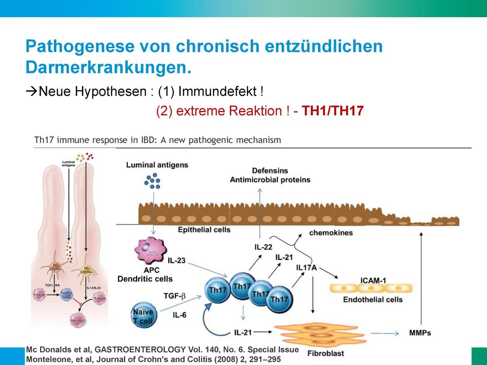 - TH1/TH17 Dendritic cells Mc Donalds et al, GASTROENTEROLOGY Vol.