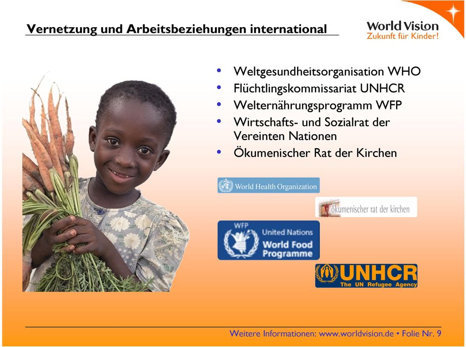 Welternährungsprogramm WFP Wirtschafts- und Sozialrat der Vereinten