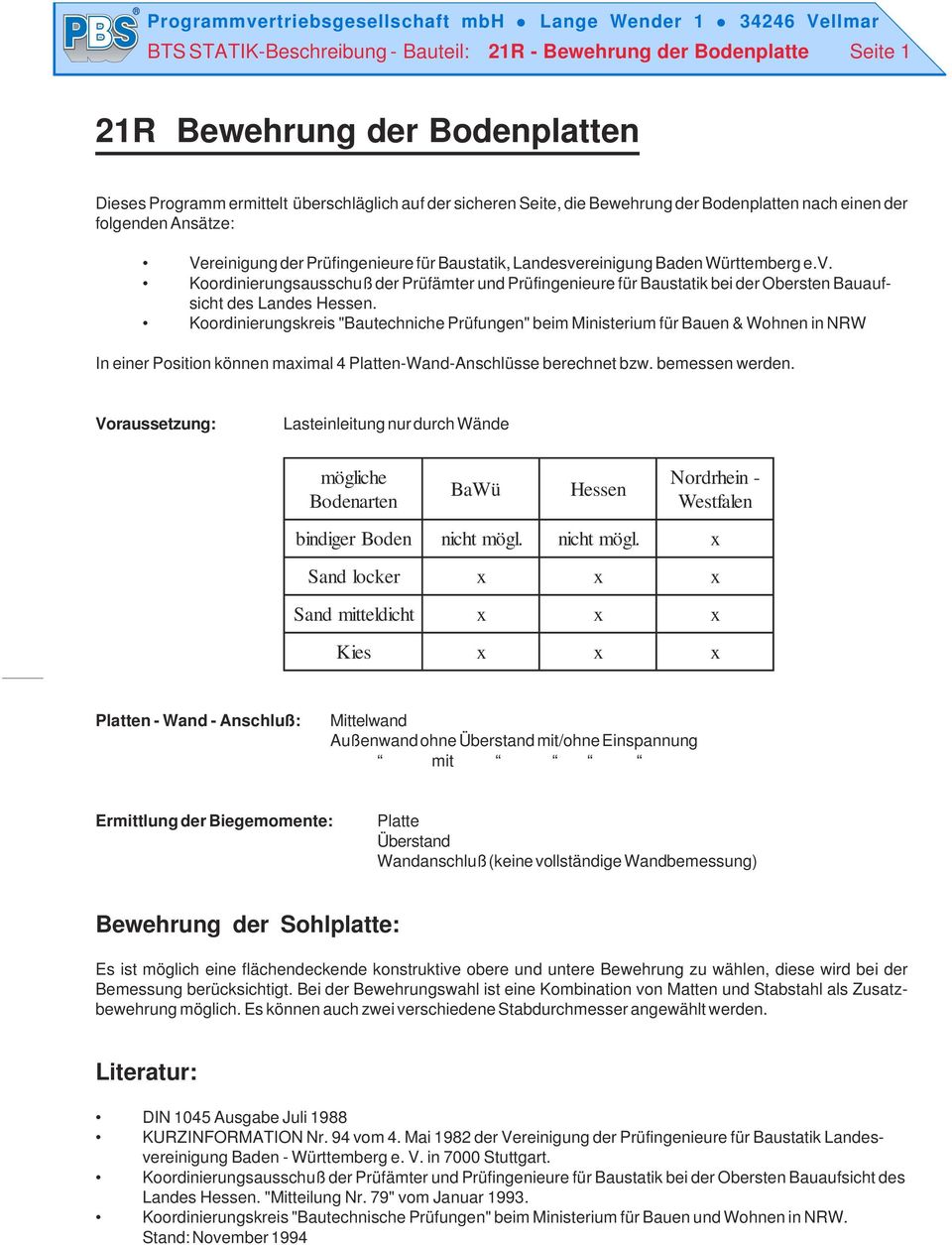 reinigung Baden Württemberg e.v. Koordinierungsausschuß der Prüfämter und Prüfingenieure für Baustatik bei der Obersten Bauaufsicht des Landes Hessen.
