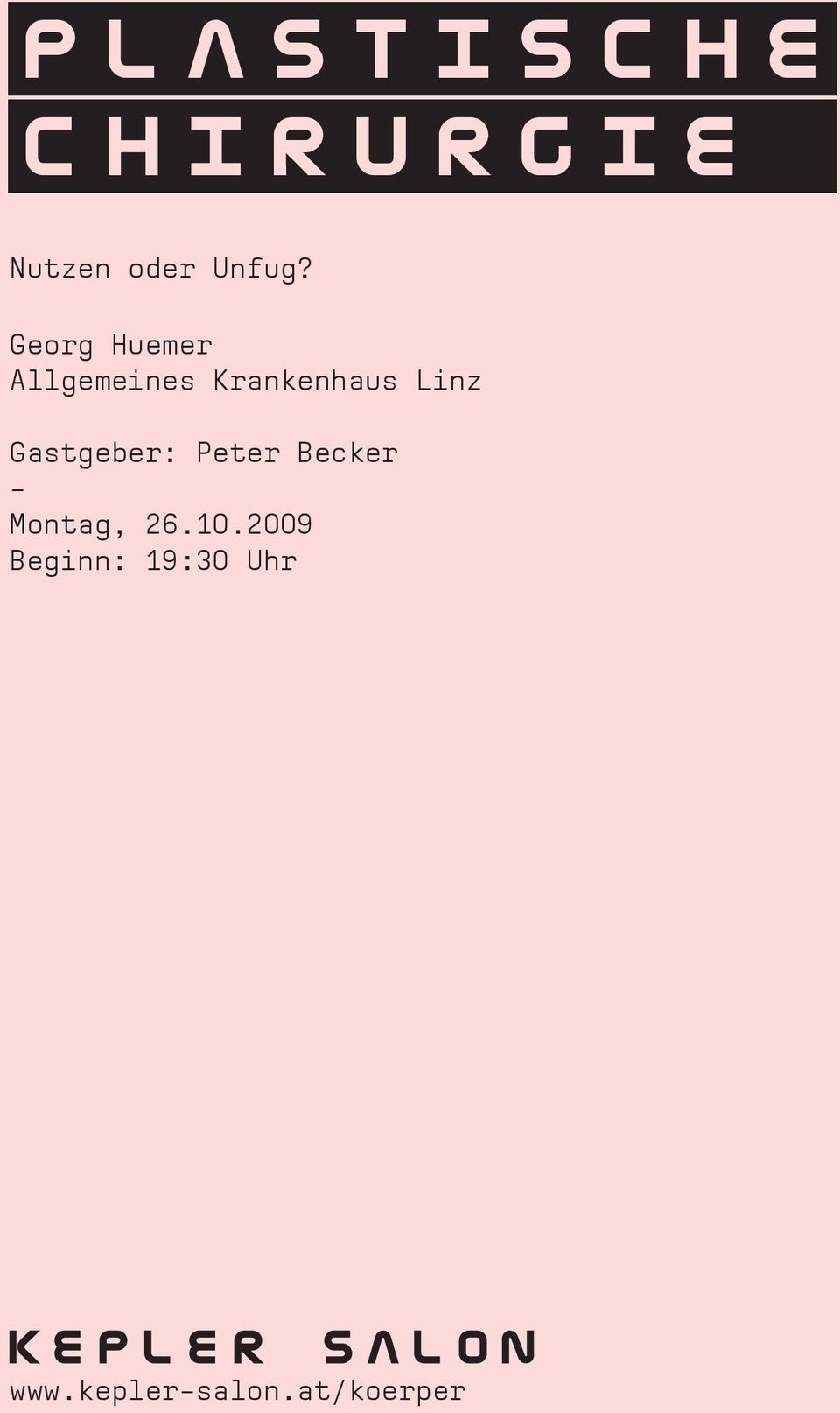 Gastgeber: Peter Becker - Montag, 26.10.