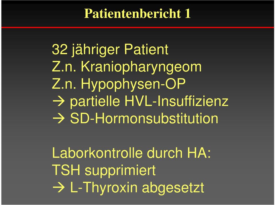 SD-Hormonsubstitution Laborkontrolle durch HA: