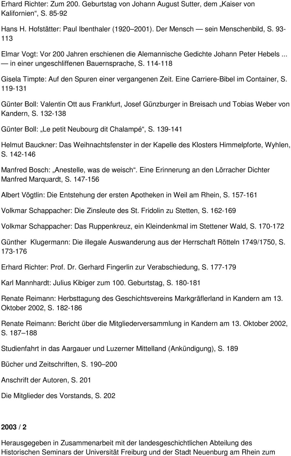 Eine Carriere-Bibel im Container, S. 119-131 Günter Boll: Valentin Ott aus Frankfurt, Josef Günzburger in Breisach und Tobias Weber von Kandern, S.