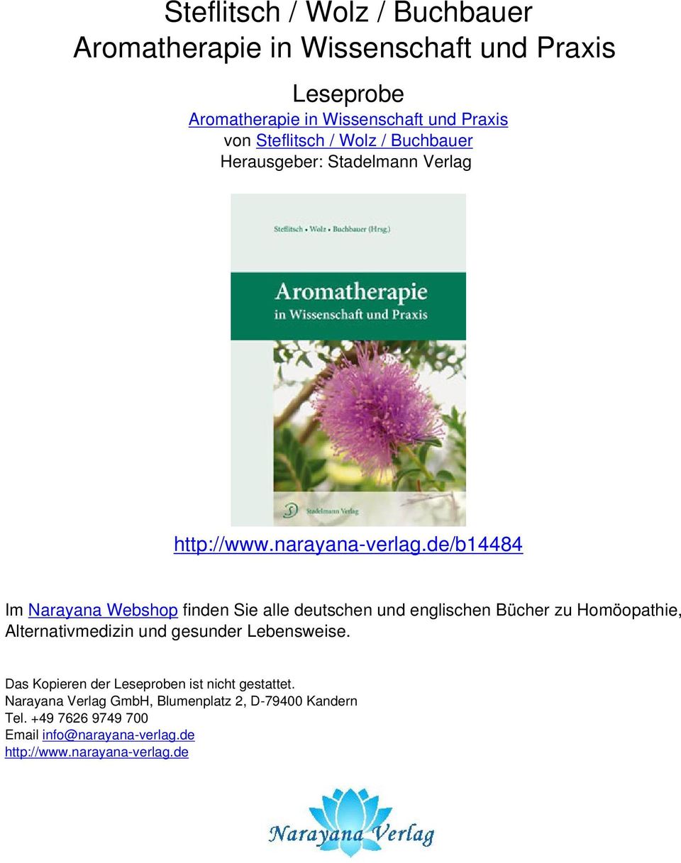 de/b14484 Im Narayana Webshop finden Sie alle deutschen und englischen Bücher zu Homöopathie, Alternativmedizin und gesunder