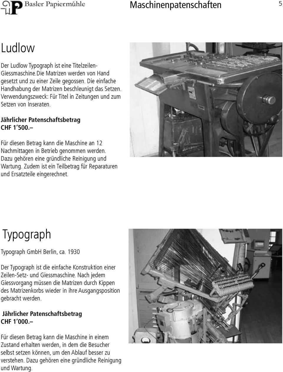 1930 Der Typograph ist die einfache Konstruktion einer Zeilen-Setz- und Giessmaschine.