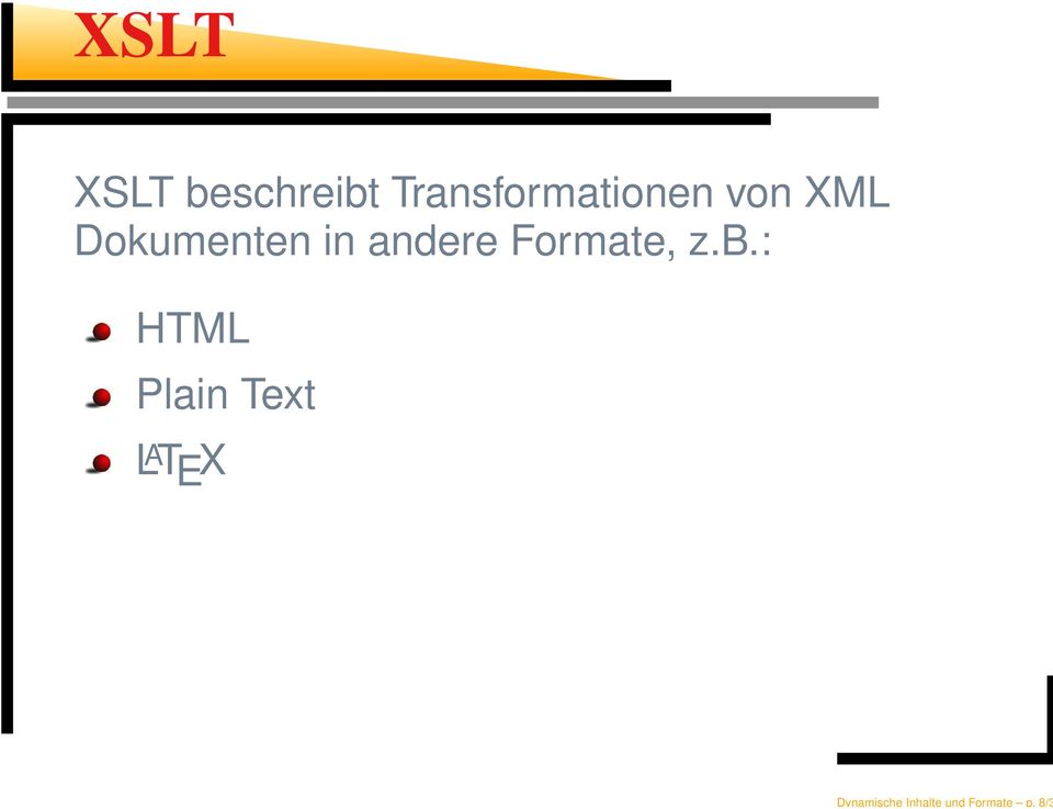 Transformationen von XML Dokumenten