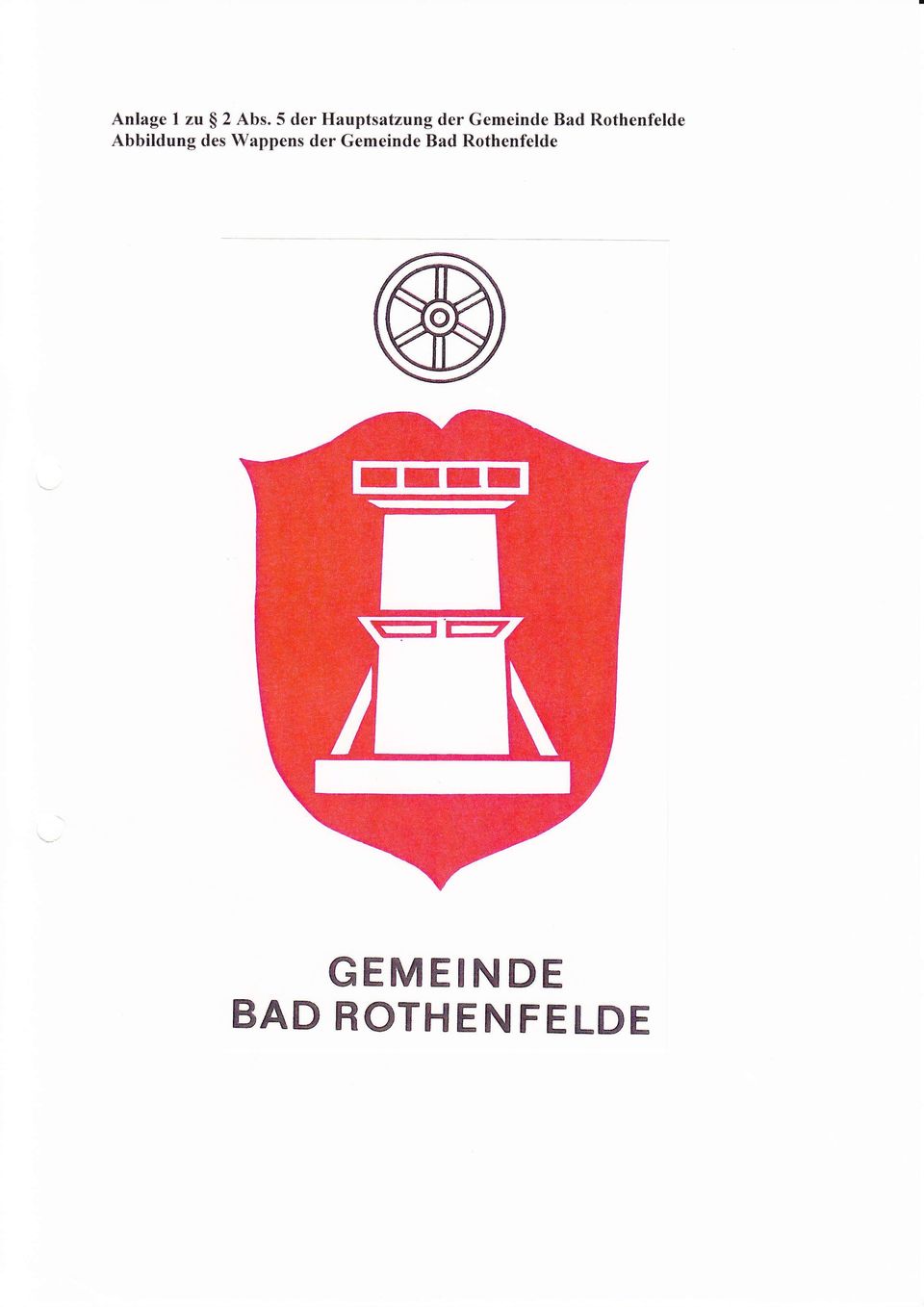 Rothenfelde Abbildung des Wappens der