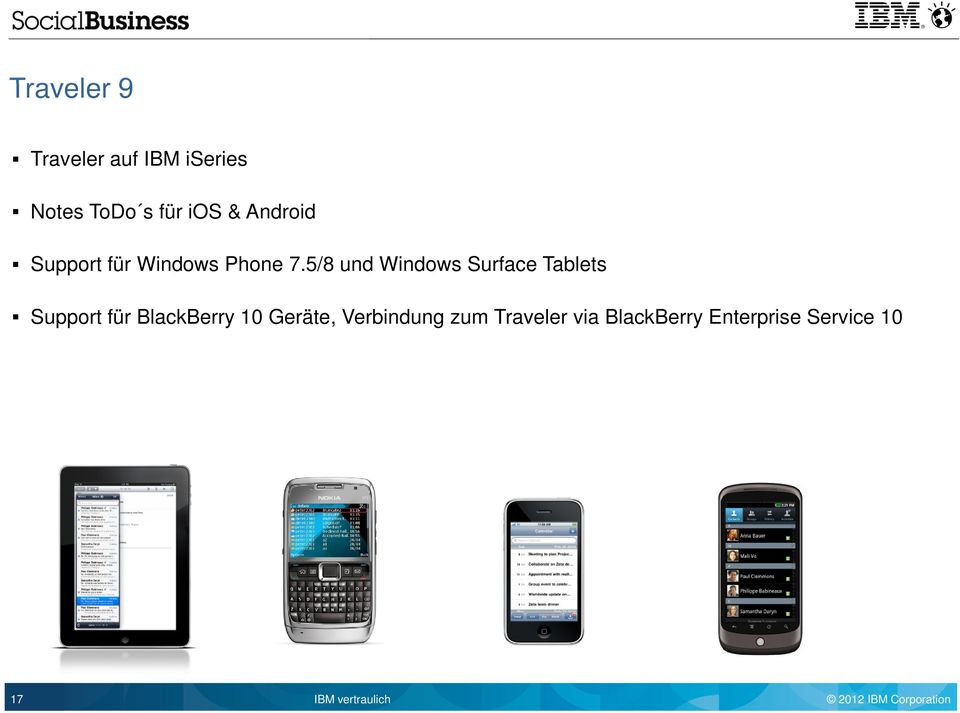 5/8 und Windows Surface Tablets Support für BlackBerry 10 Geräte,