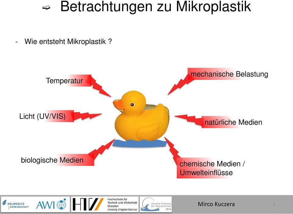 Temperatur mechanische Belastung Licht (UV/VIS)