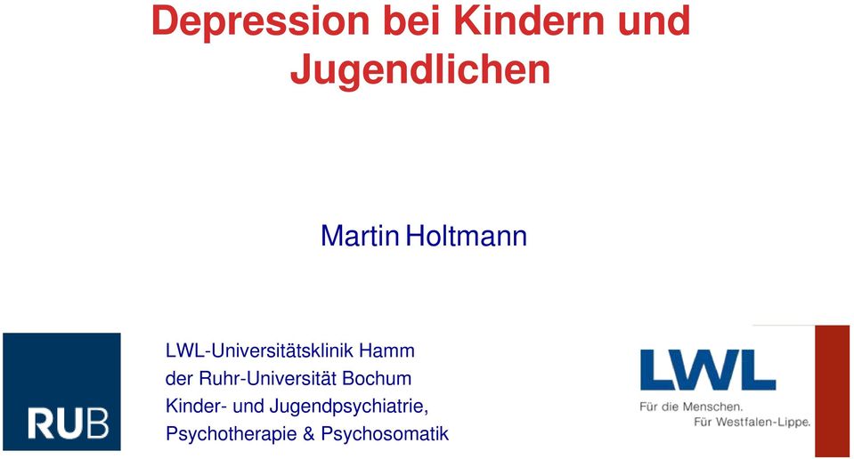 Klinik für Psychiatrie Bochum und Psychotherapie Kinder- und