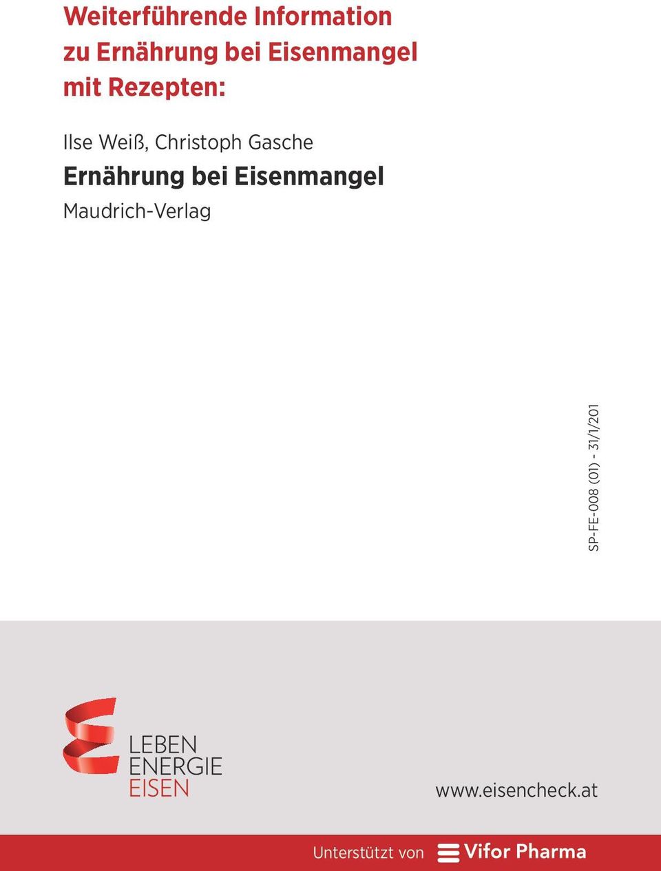 Gasche Ernährung bei Eisenmangel Maudrich-Verlag