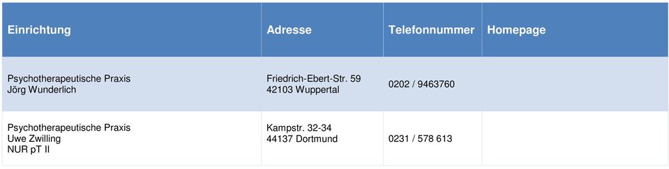59 42103 Wuppertal 0202 / 9463760