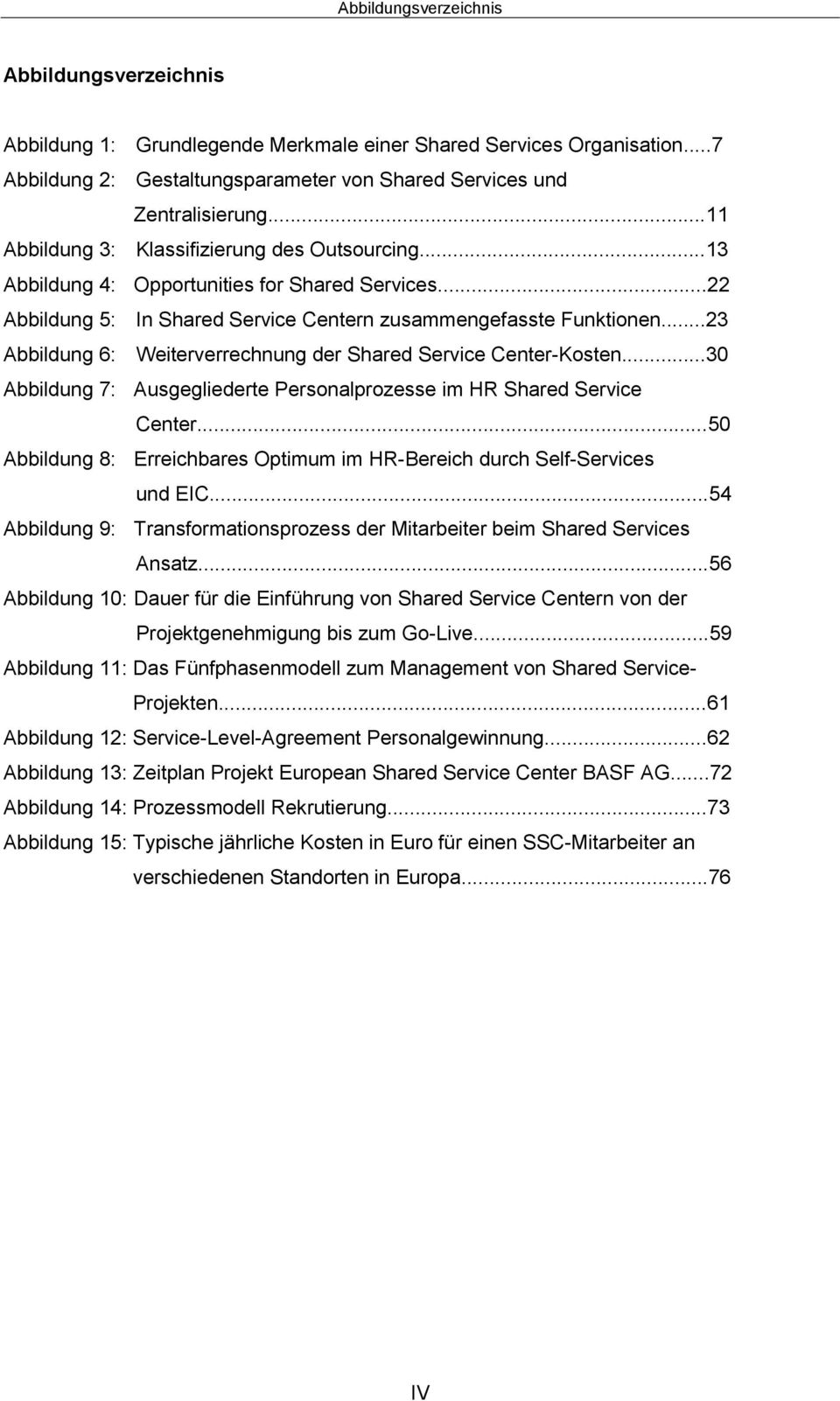..23 Abbildung 6: Weiterverrechnung der Shared Service Center-Kosten...30 Abbildung 7: Ausgegliederte Personalprozesse im HR Shared Service Center.