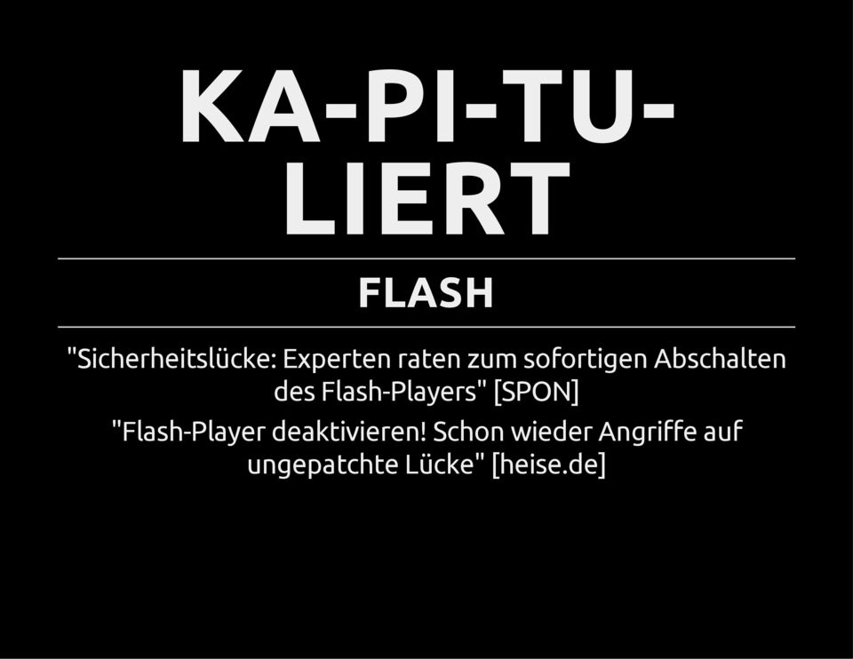 Flash-Players" [SPON] "Flash-Player