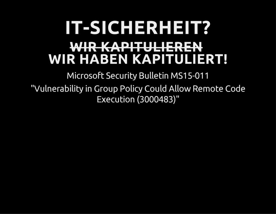 Microsoft Security Bulletin MS15-011